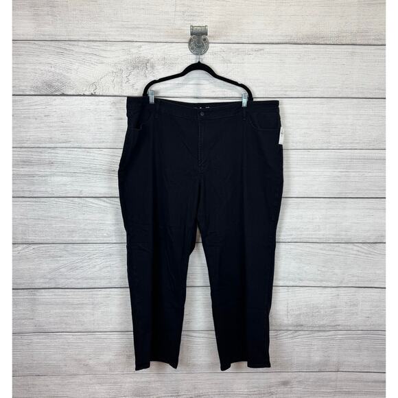Old Navy Plus Size Black High Rise Wow Wide Leg Jeans Size 26 Short - Picture 1 of 8